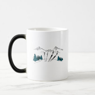Caneca Mágica Esquiar Mais Tarde A Cena De Esqui Esportes De Inv