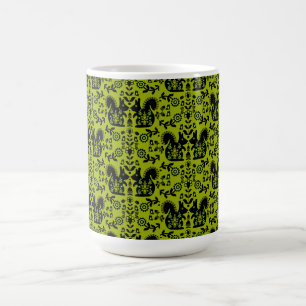 Caneca Mágica Esquilo Arte Foliar Nórdica Escandinava