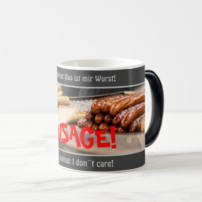 Caneca Mágica Esse sou eu SAUSAGE - bobo transl. Alemão! (Frente Esquerda)