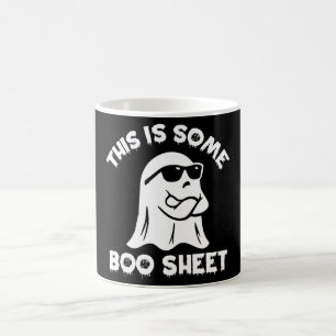 Caneca Mágica Este É Um Boo Folha Ghost Engraçado Retro Hallowee
