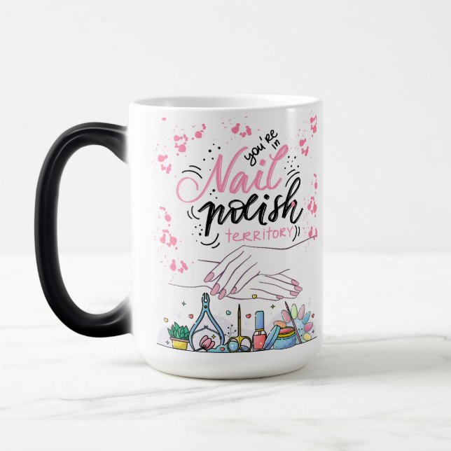 CANECA MÁGICA ESTILO DE COTAÇÃO DE SALÃO DO UNHAS (Esquerda)