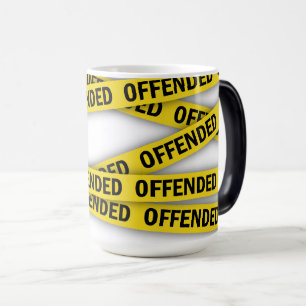 Caneca Mágica Estou ofendido que a fita policial não atravesse