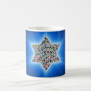 Caneca Mágica Estrela de David com Gemstones