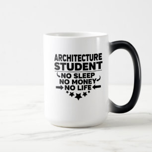 Caneca Mágica Estudante da arquitetura nenhum sono nenhum