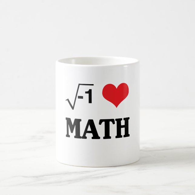 Caneca Mágica Eu amo a matemática (Centro)