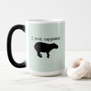 Caneca Mágica Eu Amo Capybaras Mágica Morphing Mug