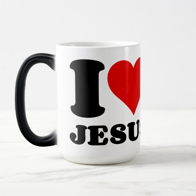 CANECA MÁGICA EU AMO JESUS (Esquerda)