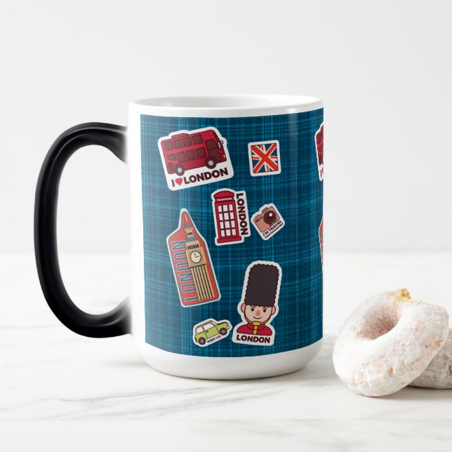 Caneca Mágica Eu amo Londres (Com Donut)