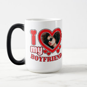 Caneca Mágica Eu Amo Minha Foto Cardíaca Personalizada Namorado