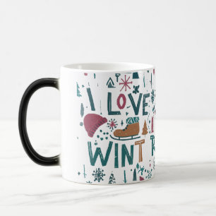 Caneca Mágica Eu amo o inverno