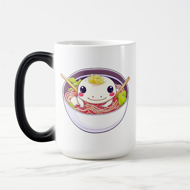Caneca Mágica Eu Amo Ramen Axolotl Pun (Esquerda)