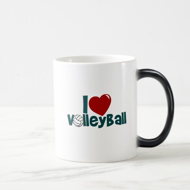 Caneca Mágica Eu Amo Voleibol (Direita)