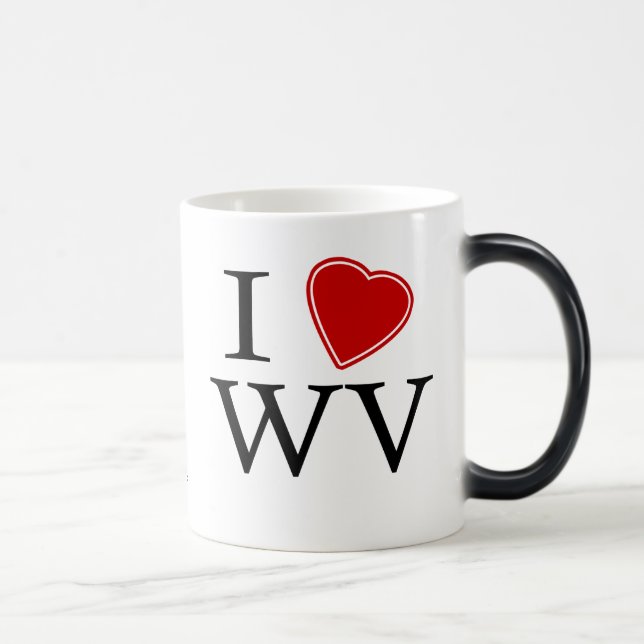 Caneca Mágica Eu amo West Virginia (Direita)