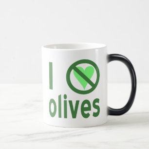 Caneca Mágica Eu Odeio Azeitonas Sem Amor Verde