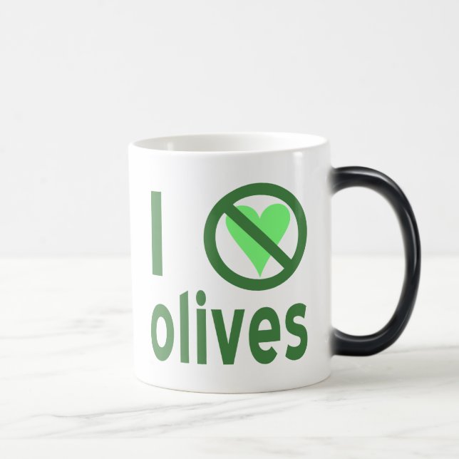 Caneca Mágica Eu Odeio Azeitonas (Verde) (Direita)