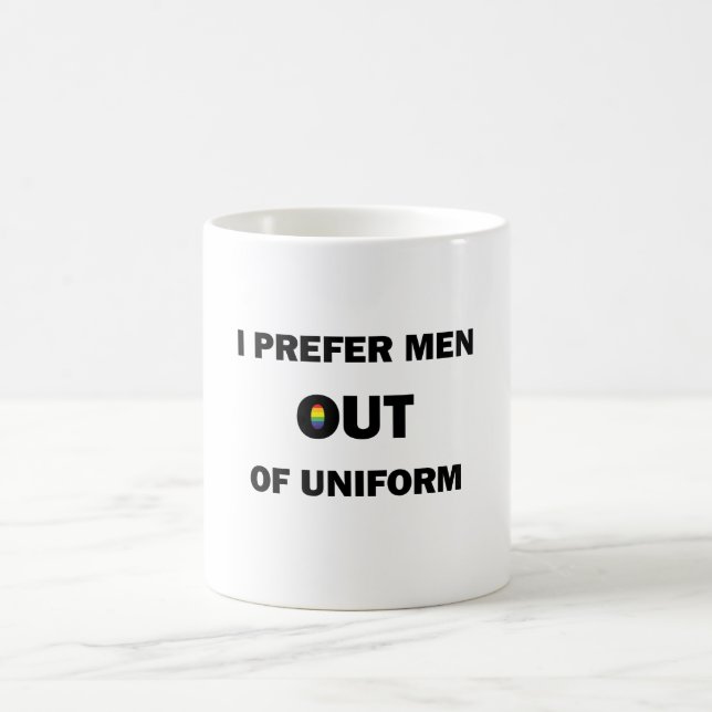 Caneca Mágica Eu Prefiro Homens Fora Do Uniforme (Centro)