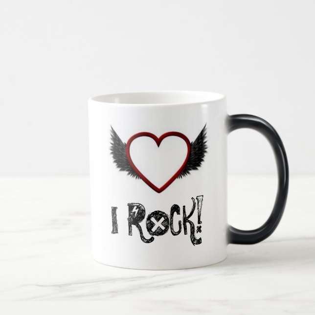 Caneca Mágica "Eu Rock!" Mug personalizável (Direita)