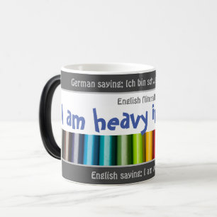 Caneca Mágica Eu sou pesado em ordem - bobo de transporte. Alem