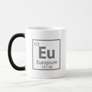 Caneca Mágica Europium - Europa Ciência, design de Mesa Periódic