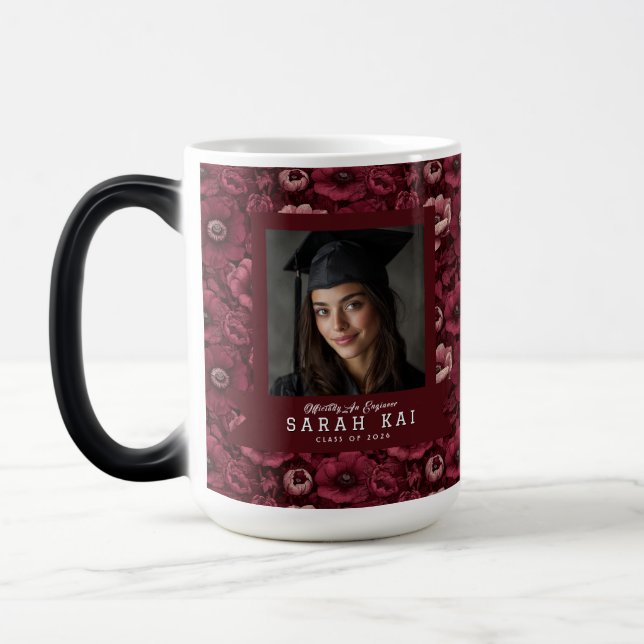 Caneca Mágica Exercício de Formatura com Impressão de Anêmonas C (Esquerda)