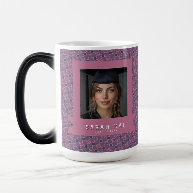 Caneca Mágica Exercício de Início de Padrão Hexagonal Elegante (Esquerda)