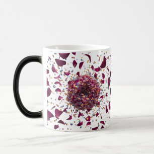 Caneca Mágica Explosão de Confetes de Pétalas de Rosa Romântica