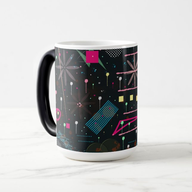 Caneca Mágica Expressionismo Abstrato Maximalista (Frente Esquerda)