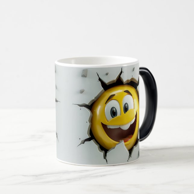Caneca Mágica Face Emoticon Break Through (Frente Esquerda)
