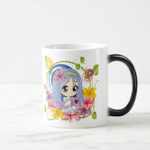 Caneca Mágica Fada De Dragão Chibi De Olhos Grandes E Bonitos