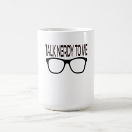 Caneca Mágica Fale Comigo Com Óculos de Geek Pretos