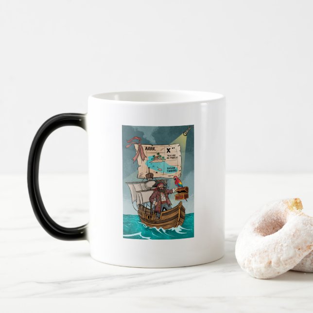 Caneca Mágica Fale como um Pirata DayMug (Com Donut)