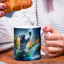 Caneca Mágica Fantasia da Natureza Selvagem com Tigre Majestoso