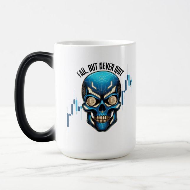Caneca Mágica Fantasy Design | Crypto Btc | Motivation | Blue (Esquerda)