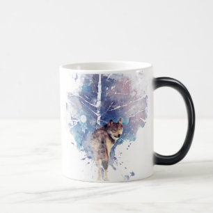 Caneca Mágica Fantasy Wolf Tree Graphic Art Willife Animal Art