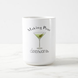 Caneca Mágica Fazer Pour Decisões com Martini Glass