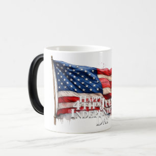 Caneca Mágica Feliz 4 de julho - Dia da Independência