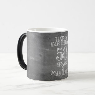 Caneca Mágica Feliz Aniversário - 50 Anos & Fabuloso
