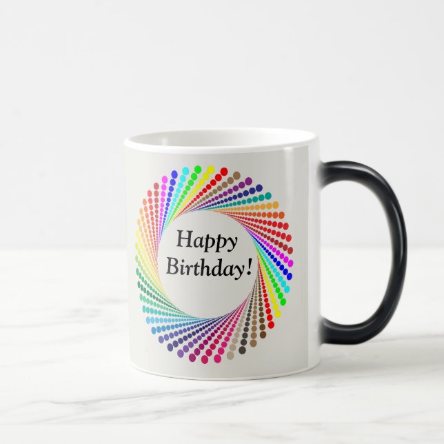 Caneca Mágica Feliz Aniversário Parece Mágico. (Direita)