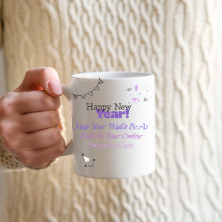 Caneca Mágica Feliz Ano Novo 2026 Presente de Citação Engraçada,