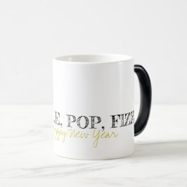Caneca Mágica Feliz ano novo Sparkle Pop Fizz Black Dourado