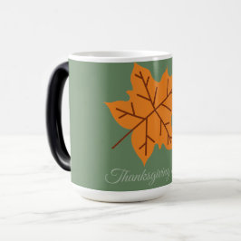 Caneca Mágica Feliz Dia de Ação de Graças, Estação Outono, Moder