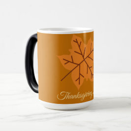 Caneca Mágica Feliz Dia de Ação de Graças, Estação Outono, Moder