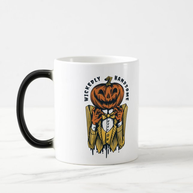 Caneca Mágica Feliz Halloween De Jack-O-Lanterna (Esquerda)