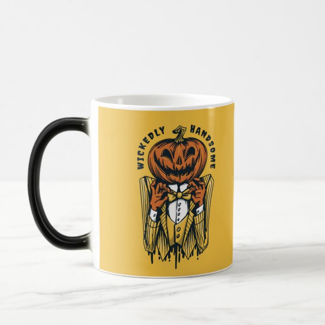 Caneca Mágica Feliz Halloween De Jack-O-Lanterna (Esquerda)