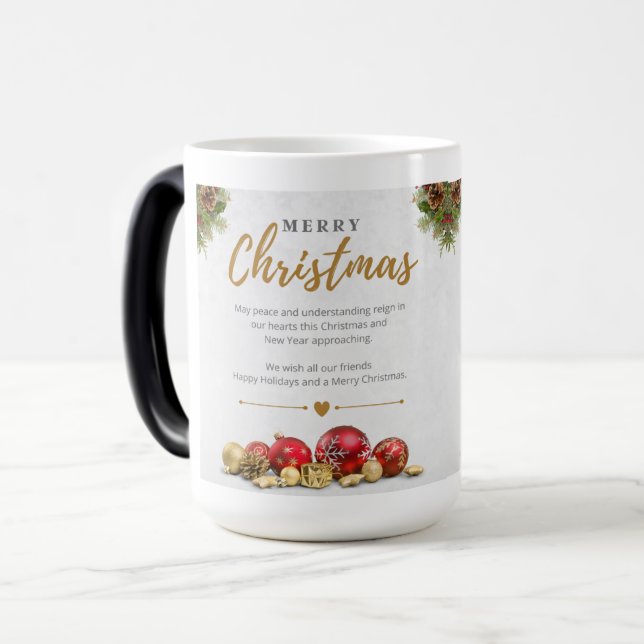 Caneca Mágica Feliz Natal Café Mug 2024 (Frente Esquerda)