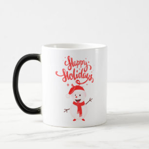 Caneca Mágica "Feliz Natal Feliz, Feliz Snowman Mug"