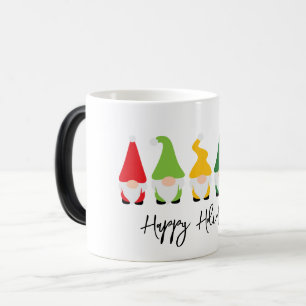 Caneca Mágica Feliz Natal Gnomos Feriados Diversão Colorida
