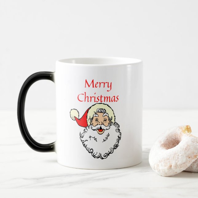 Caneca Mágica Feliz Natal Papais noeis Café Mug (Com Donut)
