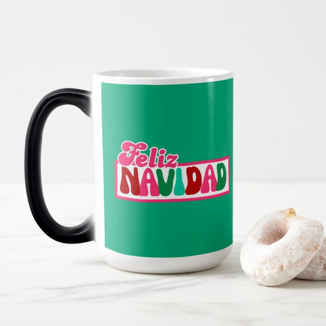 Caneca Mágica Feliz Navidad - Morphing (Com Donut)