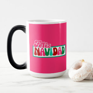 Caneca Mágica Feliz Navidad - Morphing Rosa